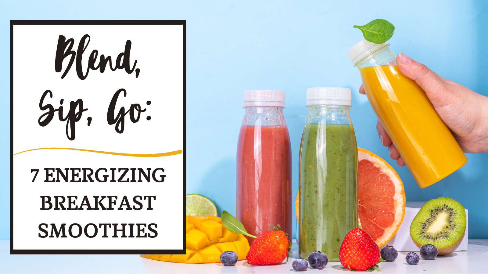 Healthy breakfast smoothies with fresh fruits