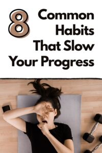 Woman lying on an exercise mat yawning and feeling tired after a workout