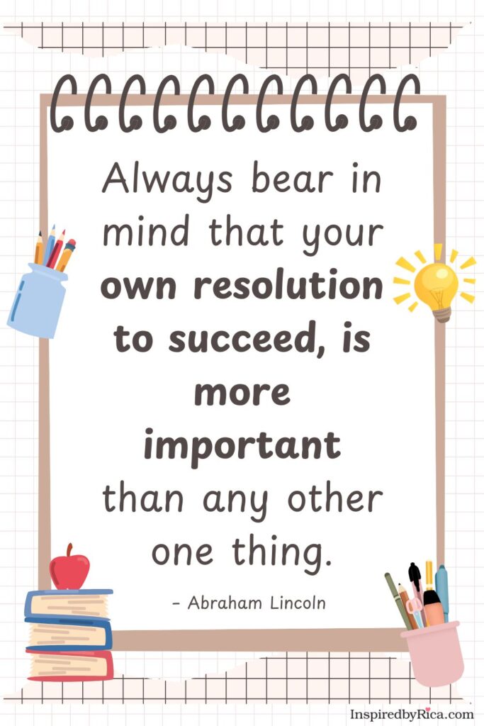 Exam motivation quote encouraging students to stay disciplined, confident, and focused while studying