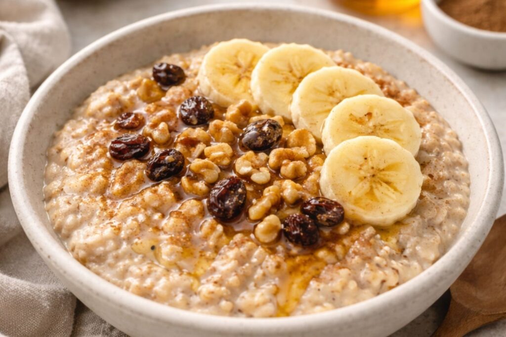 cozy winter breakfast ideas including oatmeal eggs pancakes and warm filling morning meals