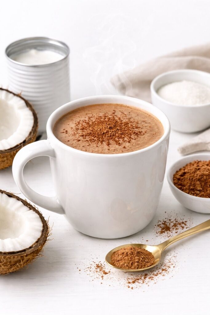 Coconut milk hot chocolate dairy-free