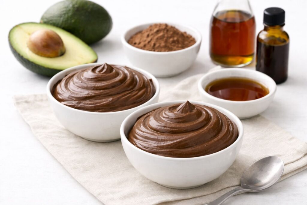 healthy winter dessert made with natural ingredients, warming spices, baked fruit, or chocolate for cold weather comfort