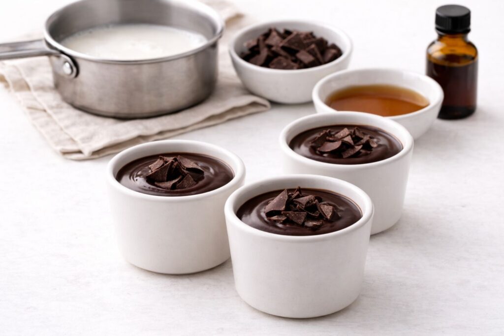 healthy winter dessert made with natural ingredients, warming spices, baked fruit, or chocolate for cold weather comfort