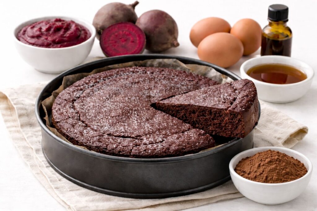 healthy winter dessert made with natural ingredients, warming spices, baked fruit, or chocolate for cold weather comfort