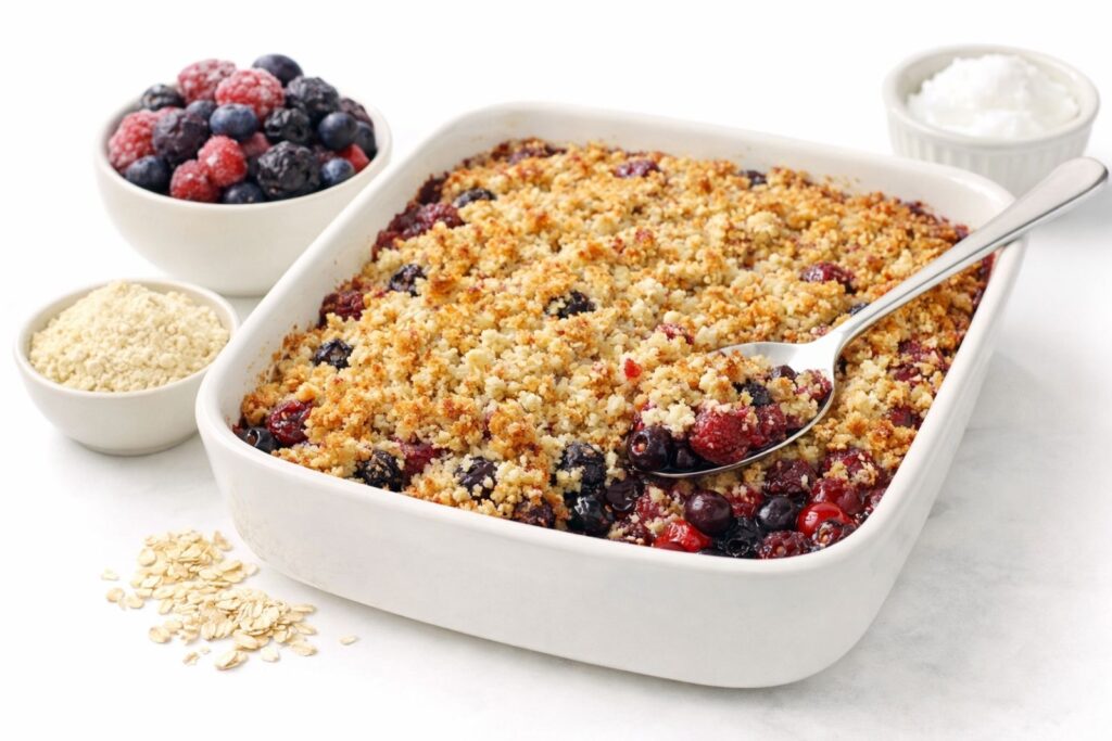 healthy winter dessert made with natural ingredients, warming spices, baked fruit, or chocolate for cold weather comfort