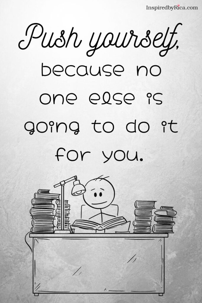 Exam motivation quote encouraging students to stay disciplined, confident, and focused while studying