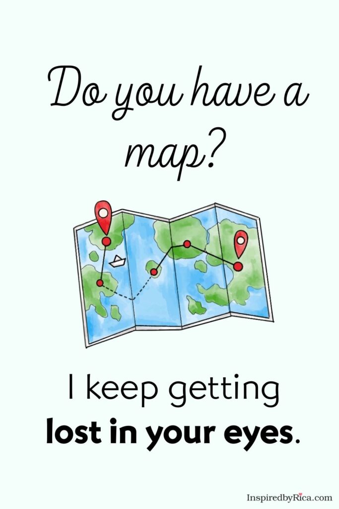 Romantic school pick-up line about getting lost in someone’s eyes