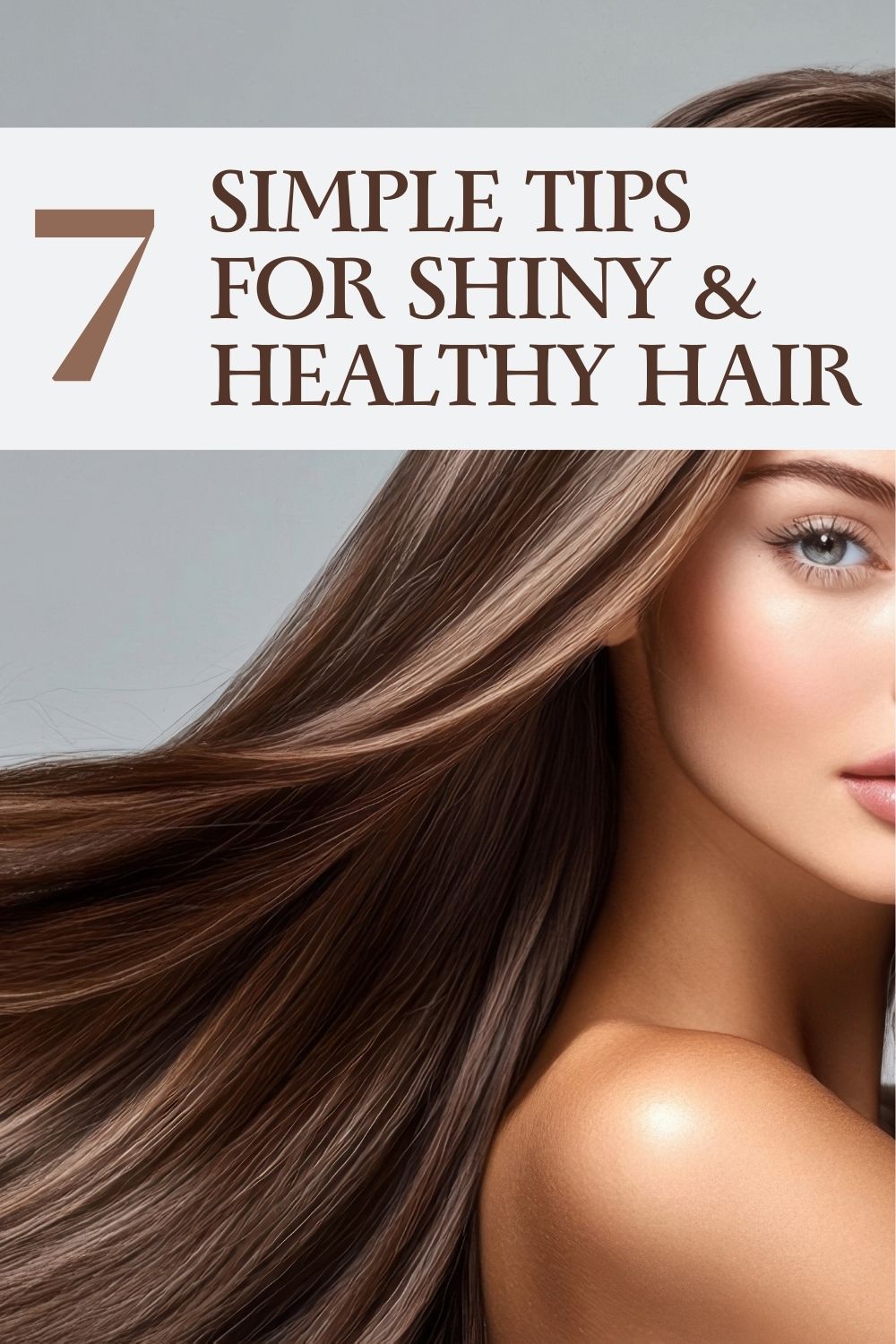 Shiny and healthy hair with natural glow after simple daily hair care routine