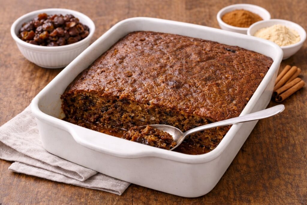 healthy winter dessert made with natural ingredients, warming spices, baked fruit, or chocolate for cold weather comfort