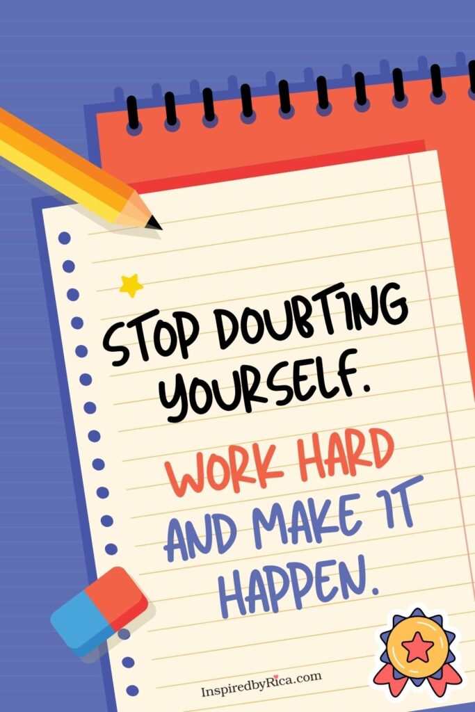 Exam motivation quote encouraging students to stay disciplined, confident, and focused while studying