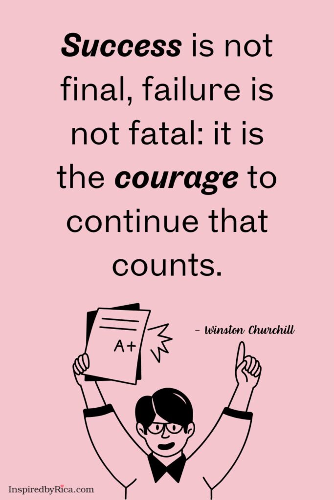 Exam motivation quote encouraging students to stay disciplined, confident, and focused while studying