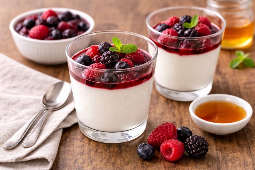 healthy winter dessert made with natural ingredients, warming spices, baked fruit, or chocolate for cold weather comfort