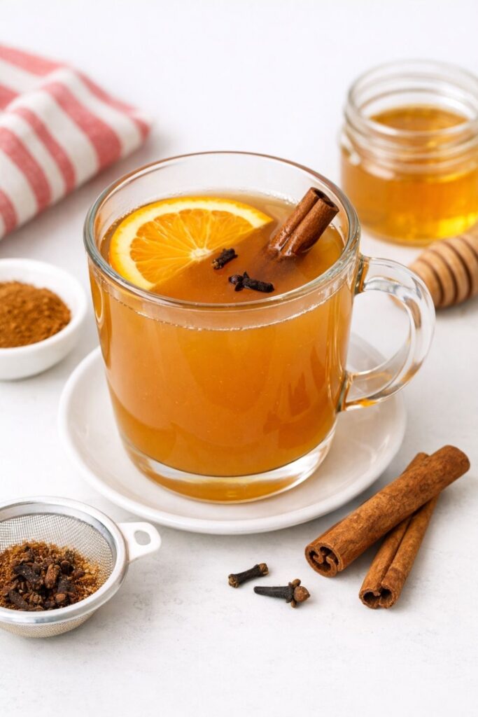 Wassail spiced punch in a mug