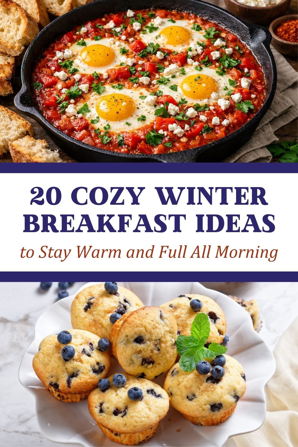 cozy winter breakfast ideas including oatmeal eggs pancakes and warm filling morning meals