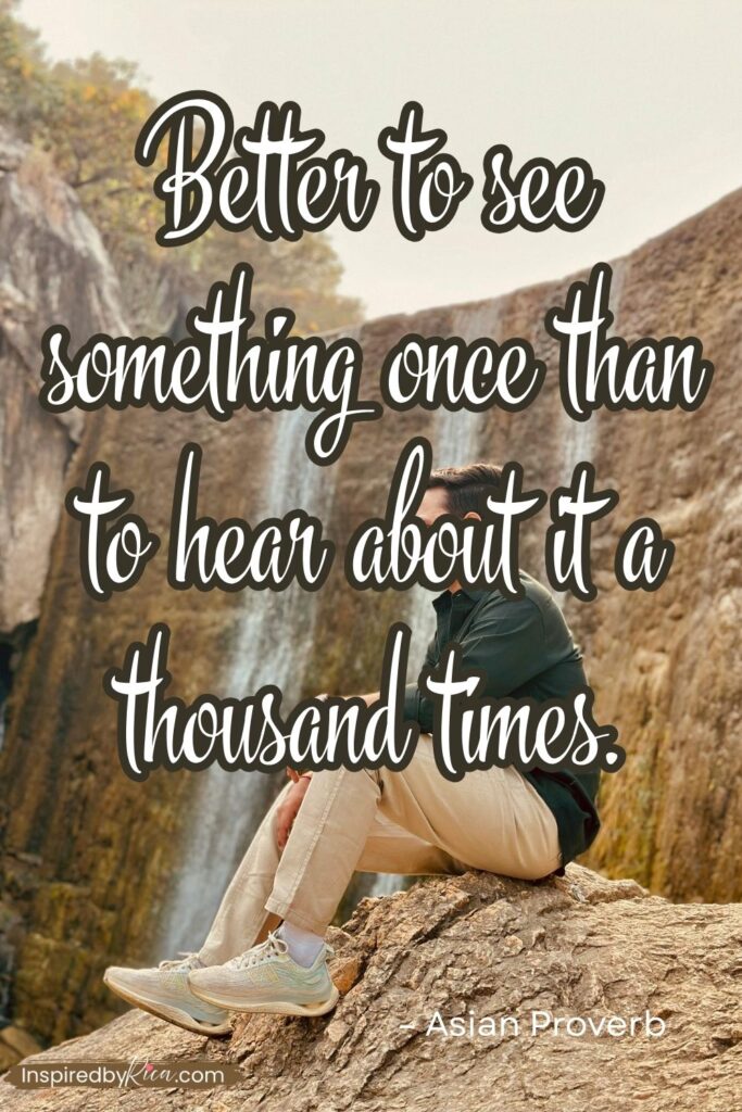 Travel quote about courage, exploration, and stepping beyond your comfort zone