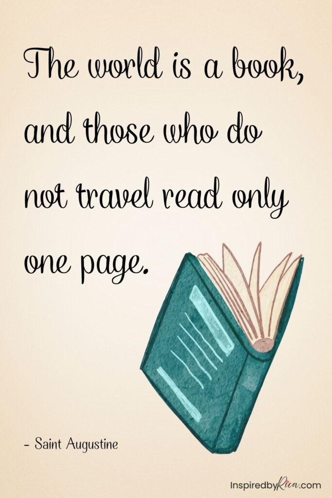 Travel quote about courage, exploration, and stepping beyond your comfort zone