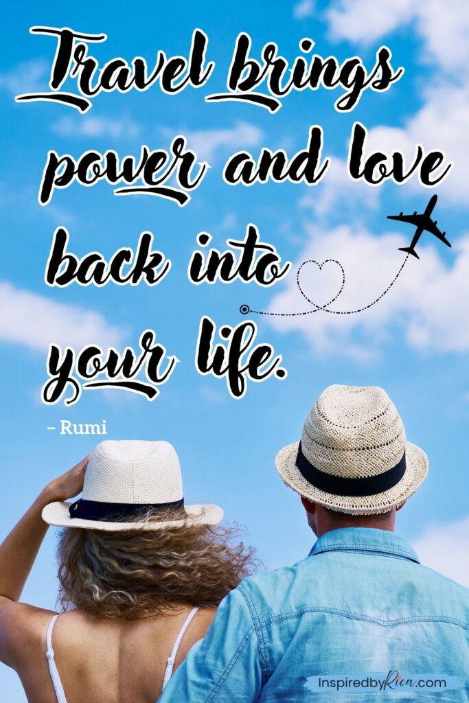 Travel quote about courage, exploration, and stepping beyond your comfort zone