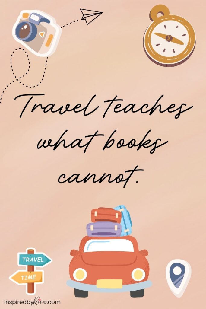 Travel quote about courage, exploration, and stepping beyond your comfort zone