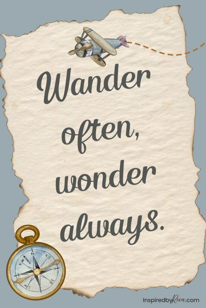 Travel quote about courage, exploration, and stepping beyond your comfort zone