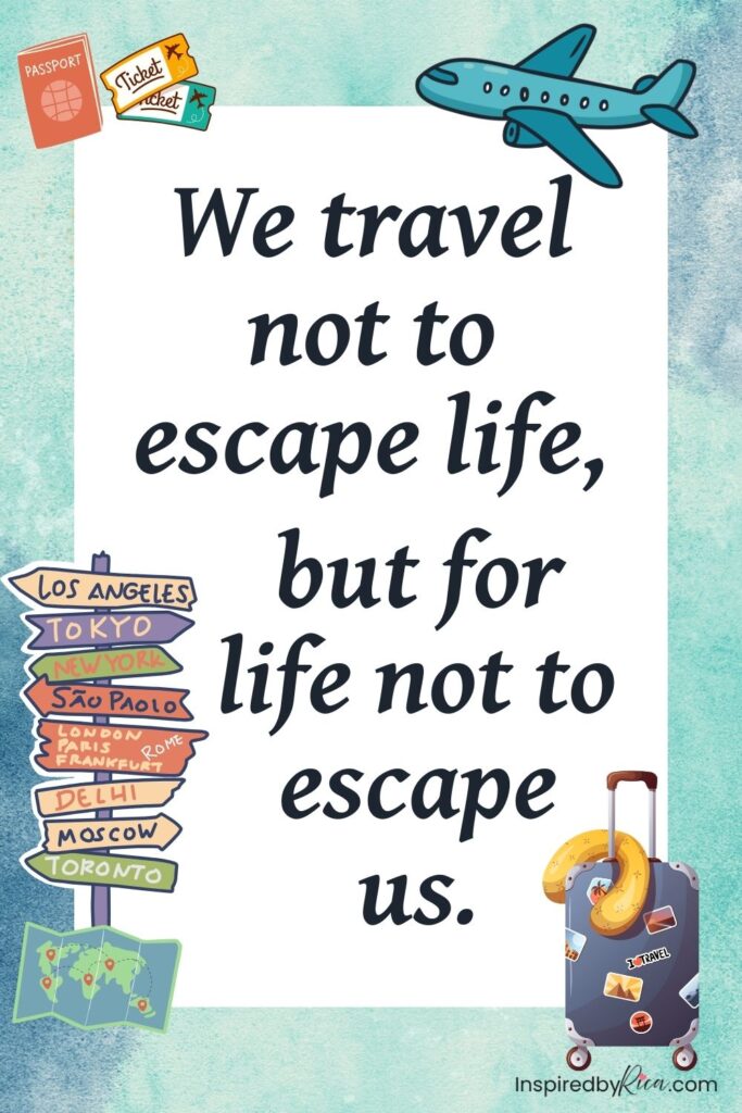 Travel quote about courage, exploration, and stepping beyond your comfort zone