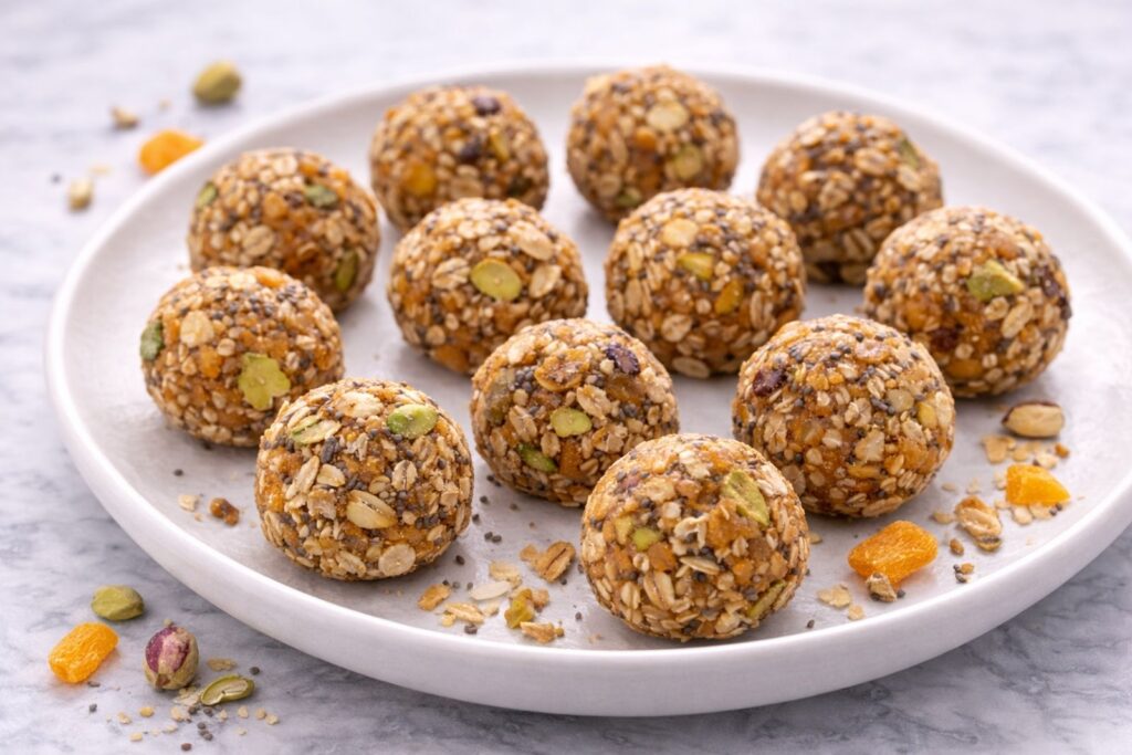 Apricot pistachio energy bites healthy snack
