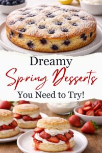 Beautiful spring dessert ideas featuring elegant homemade treats perfect for seasonal baking and celebrations.