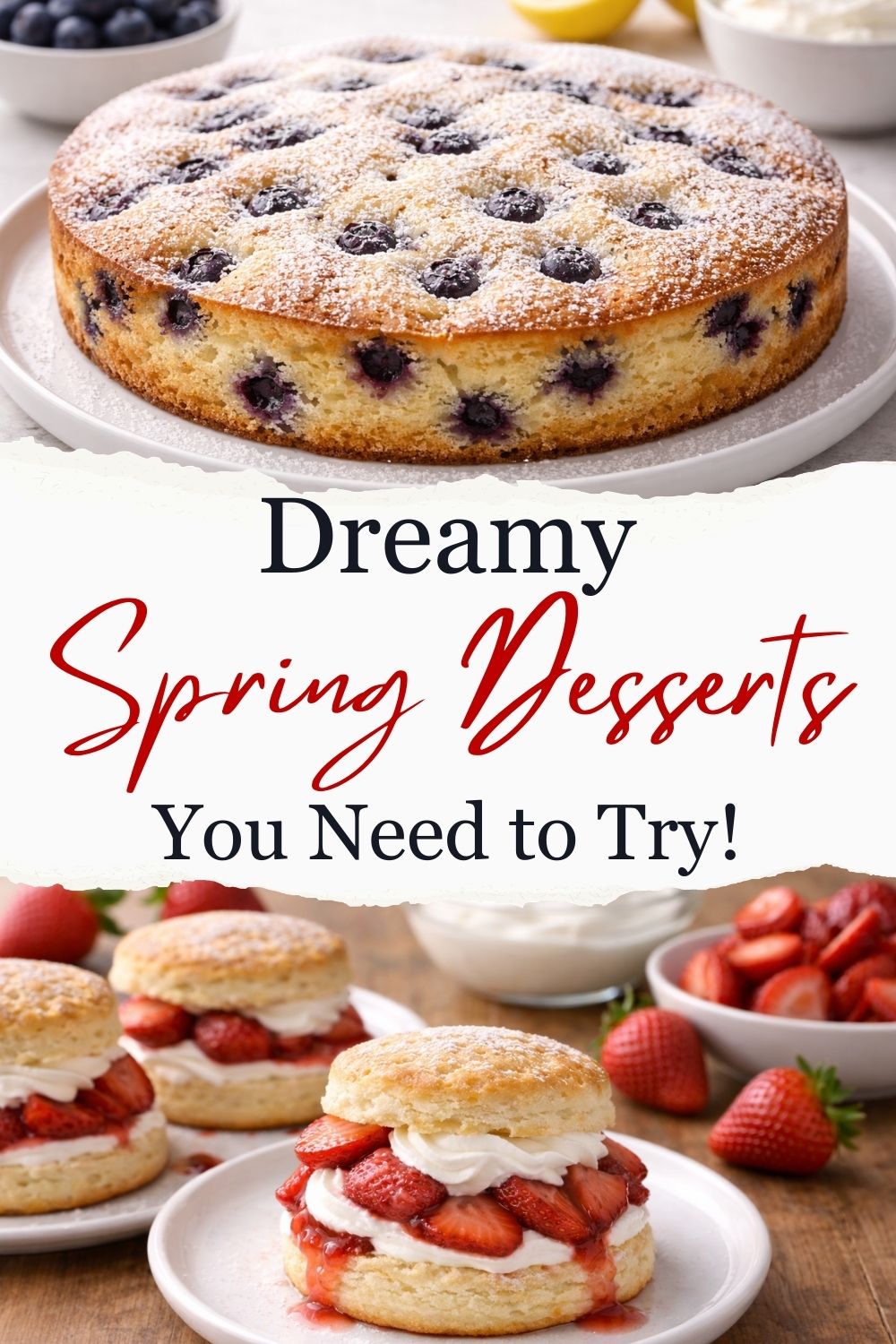 Beautiful spring dessert ideas featuring elegant homemade treats perfect for seasonal baking and celebrations.