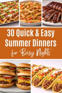 easy summer dinner ideas, quick summer dinner ideas, summer dinner