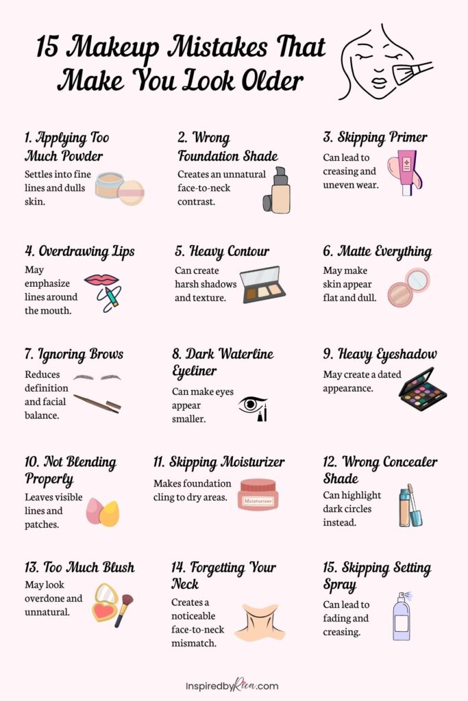 makeup mistakes that make you look older, makeup tips, beauty tips, makeup mistakes, anti-aging makeup