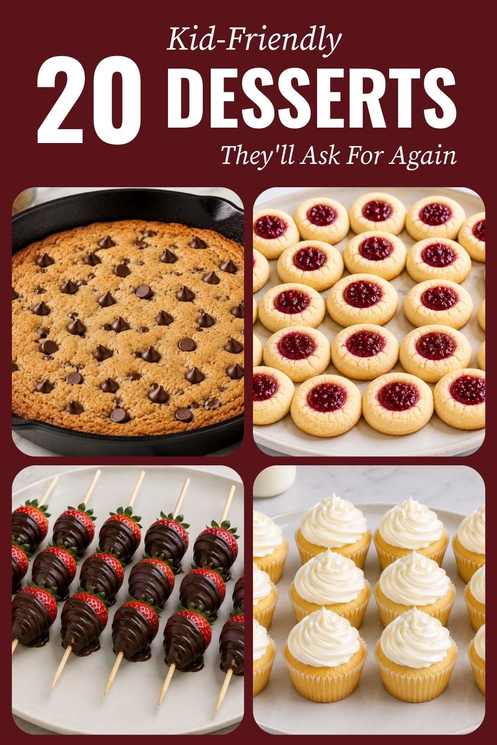 kid-friendly dessert recipes, homemade desserts for kids, kid friendly sweets