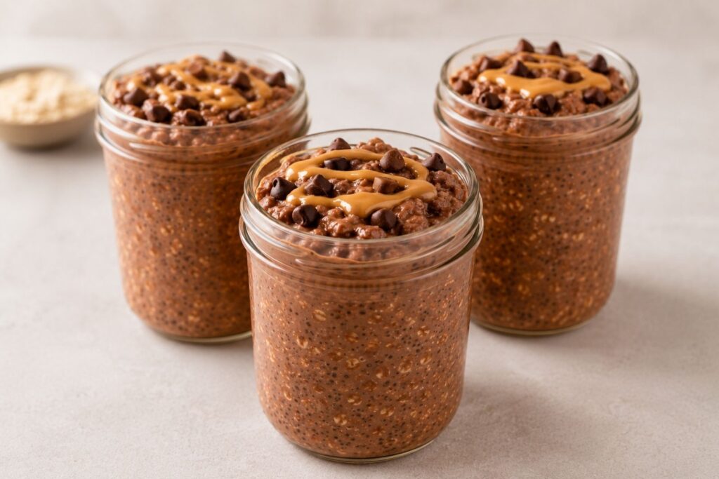 high-protein overnight oats, protein overnight oats, overnight oats for meal prep
