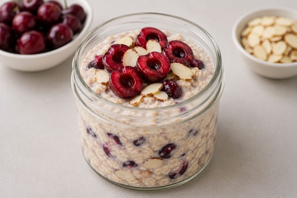 high-protein overnight oats, protein overnight oats, overnight oats for meal prep