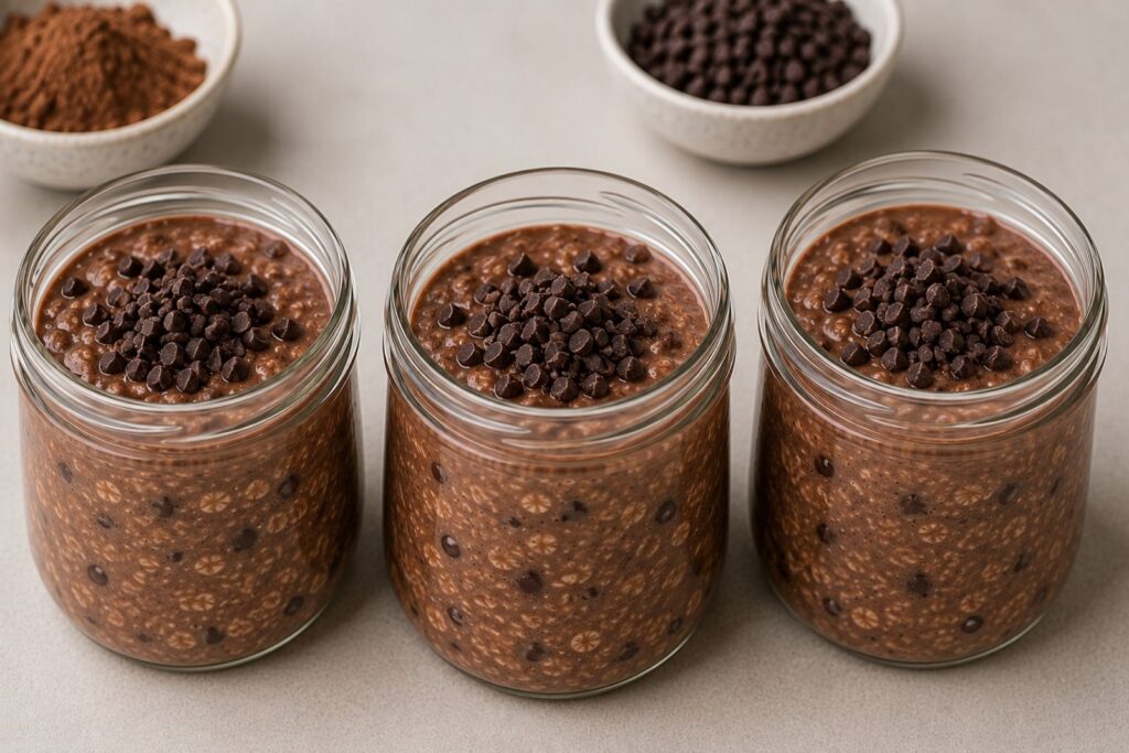 high-protein overnight oats, protein overnight oats, overnight oats for meal prep