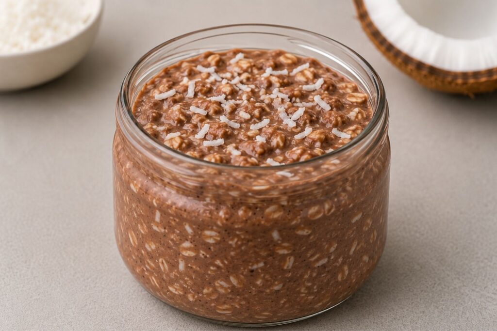 high-protein overnight oats, protein overnight oats, overnight oats for meal prep