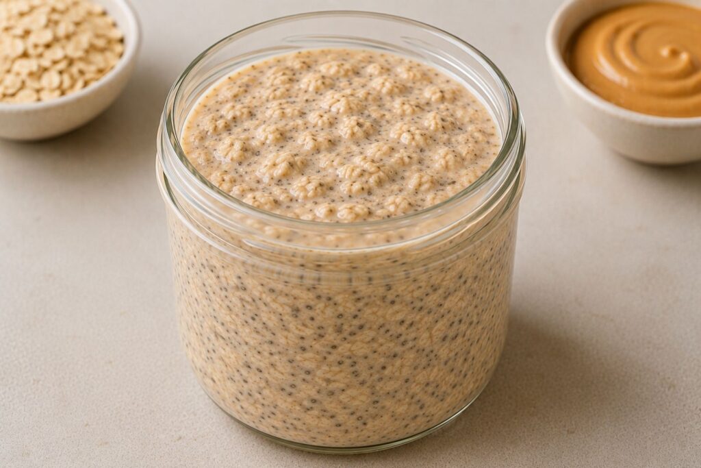 high-protein overnight oats, protein overnight oats, overnight oats for meal prep