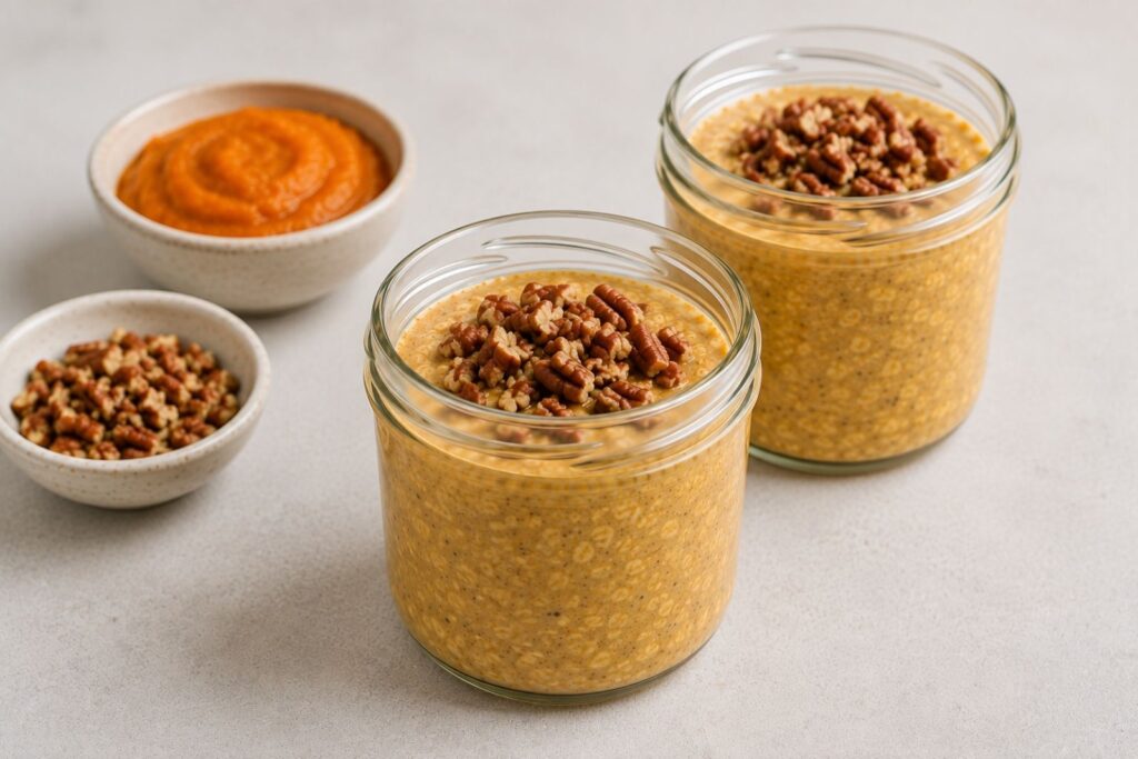 high-protein overnight oats, protein overnight oats, overnight oats for meal prep