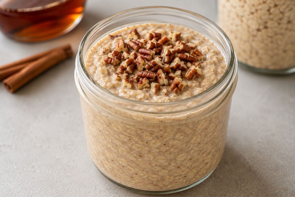 high-protein overnight oats, protein overnight oats, overnight oats for meal prep