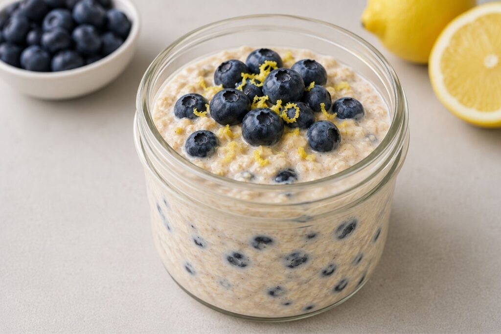 high-protein overnight oats, protein overnight oats, overnight oats for meal prep