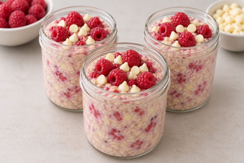 high-protein overnight oats, protein overnight oats, overnight oats for meal prep