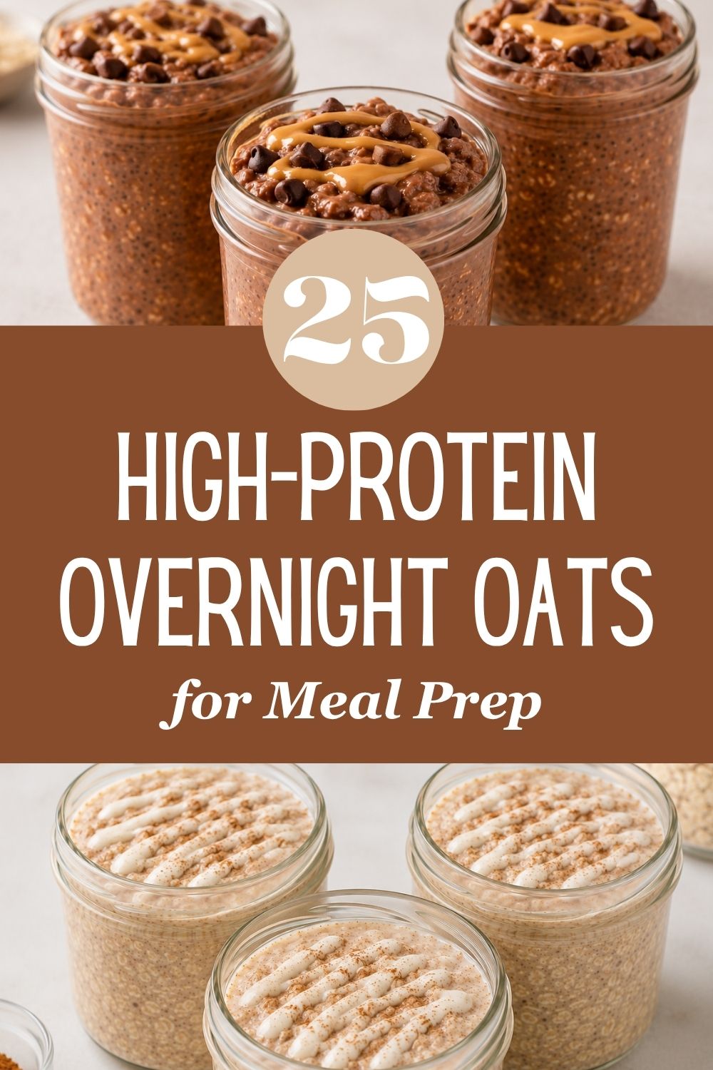 high-protein overnight oats, protein overnight oats, overnight oats for meal prep